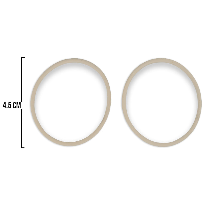 Oring Por Par Delgado Beige Claro