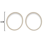 Oring Por Par Delgado Beige Claro