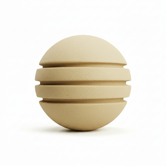 Bola de Neopreno Beige Claro Rayada
