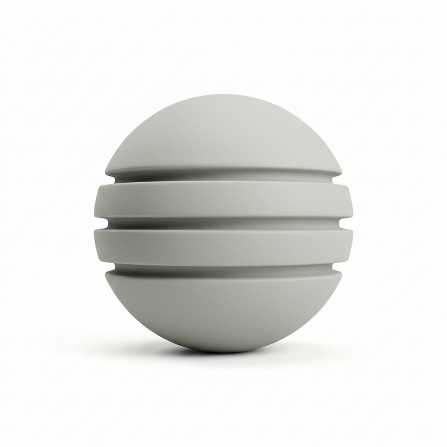 Bola de Neopreno Gris Claro Rayada