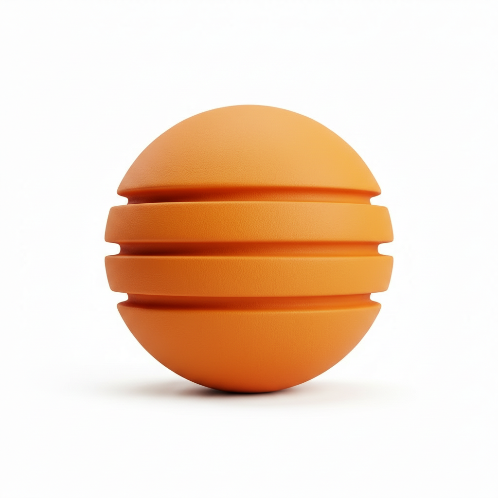 Bola de Neopreno Naranja Rayada