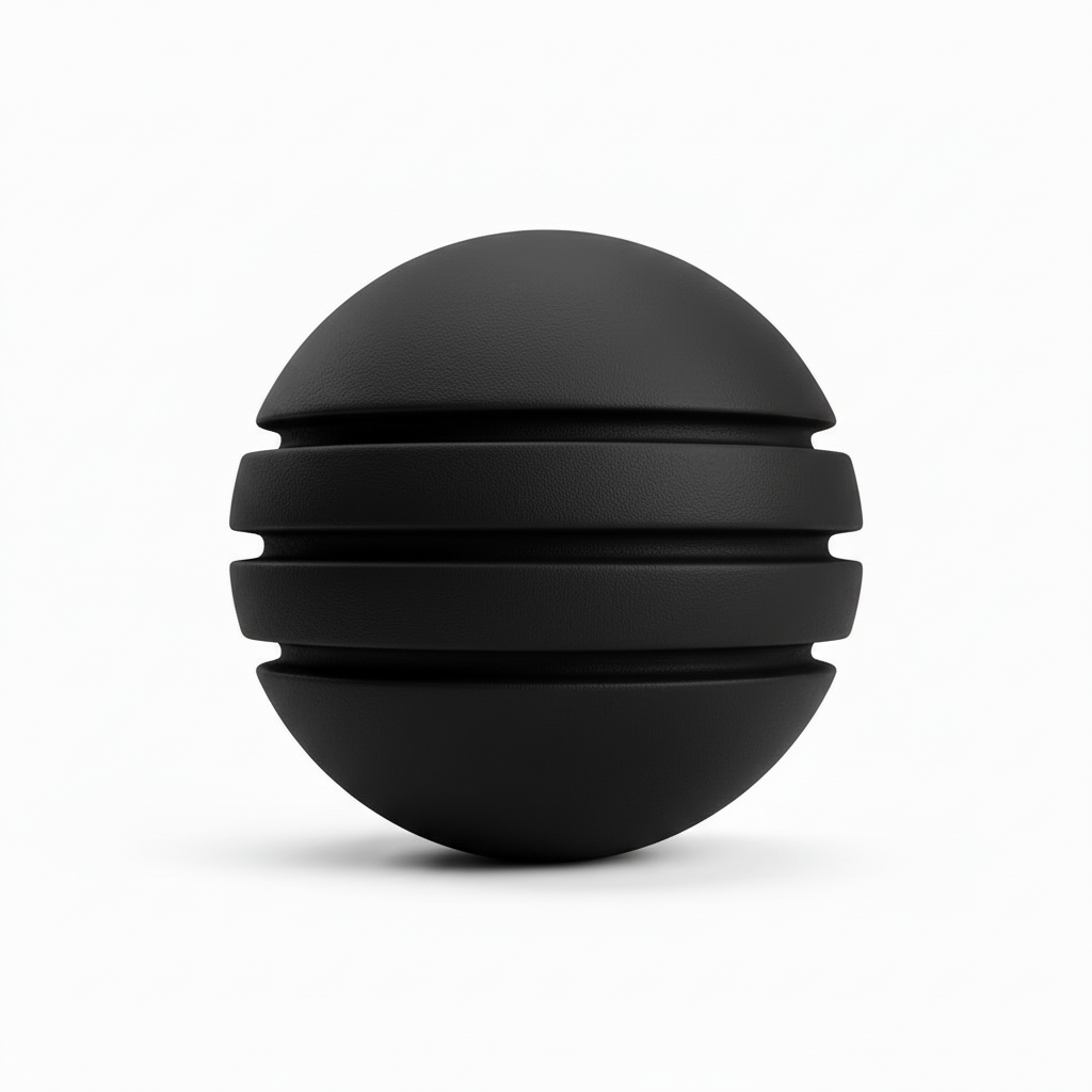 Bola de Neopreno Negro Rayada