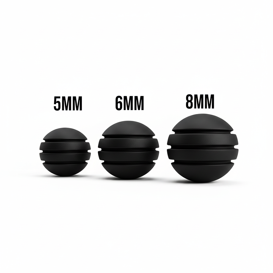 Bola de Neopreno Negro Rayada
