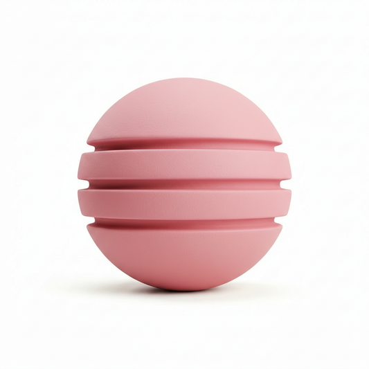 Bola de Neopreno Rosado Bebé Rayada