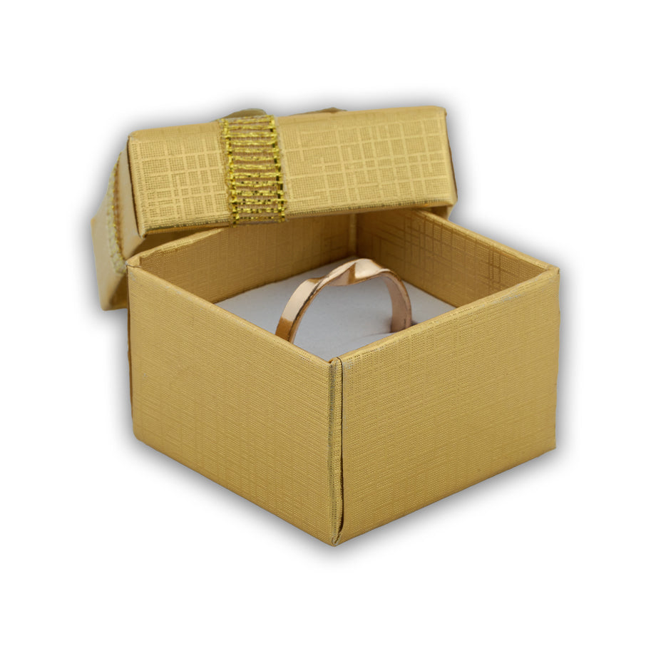 Caja Para Anillo Dorado