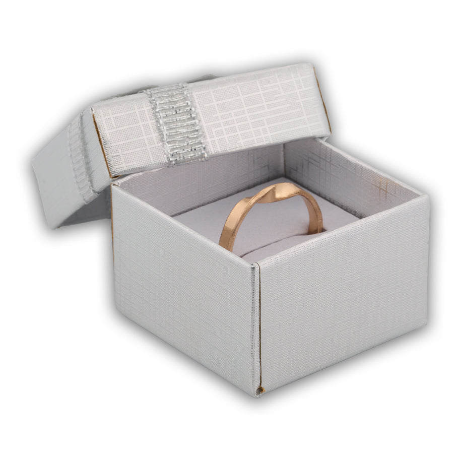 Caja Para Anillo Plateado