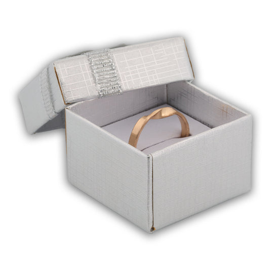 Caja Para Anillo Plateado