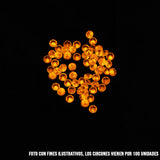 Circón Redondo 2U Naranja x 100 Unidades