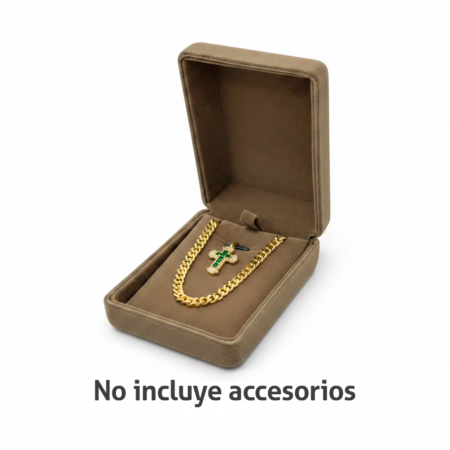 Estuche Café Collar y Dije N032