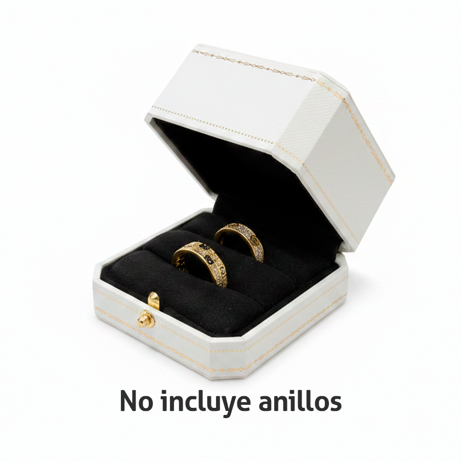 Estuche De Lujo CT Blanco Para Argollas N041