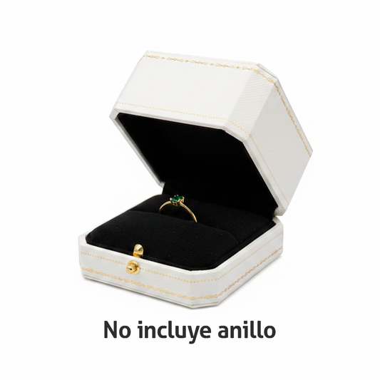 Estuche De Lujo CT Blanco Para Solitario N038