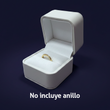 Estuche Para Solitario Blanco Con Textura Pequeño N011