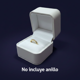 Estuche Para Solitario Blanco Con Textura Pequeño N011