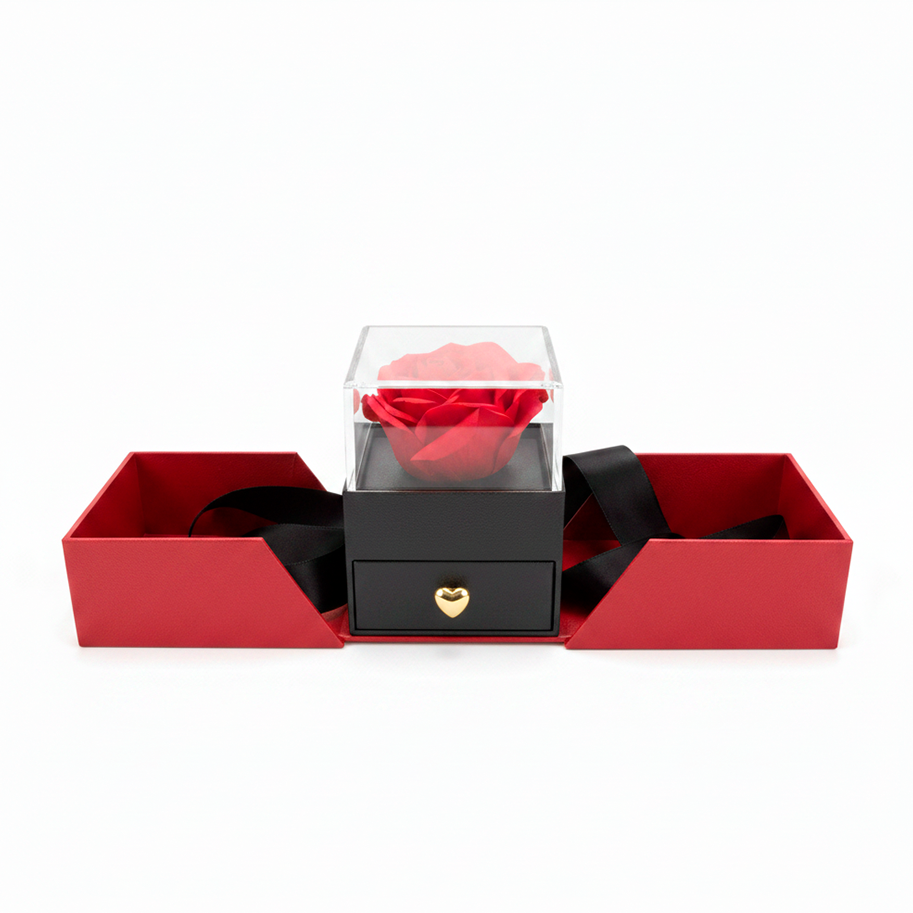 Estuche Para Solitario De Lujo Con Rosa N025