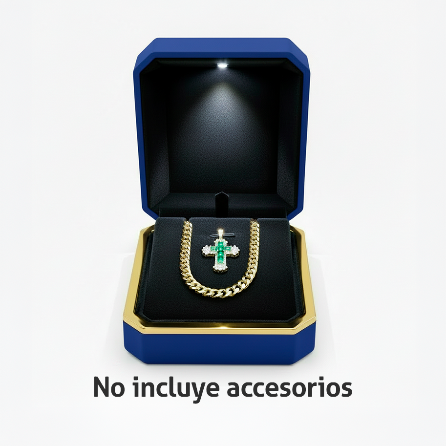 Estuche Premium Multifunción Azul Galaxia Con Luz Led