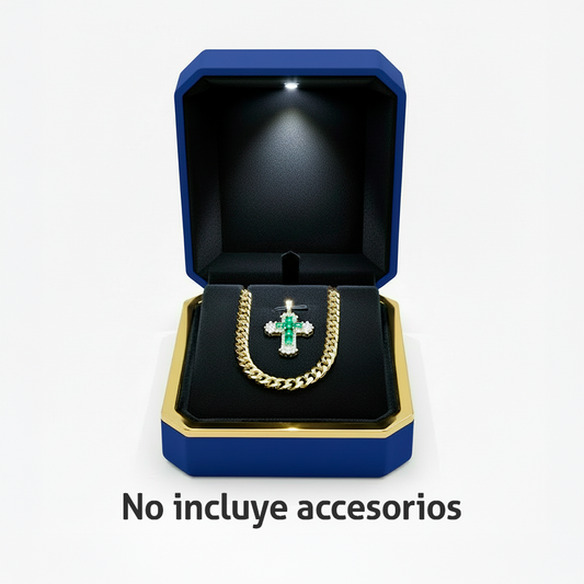 Estuche Premium Multifunción Azul Galaxia Con Luz Led