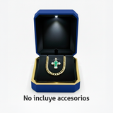Estuche Premium Multifunción Azul Galaxia Con Luz Led