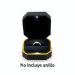 Estuche Premium Negro Con Luz Led Para Anillos