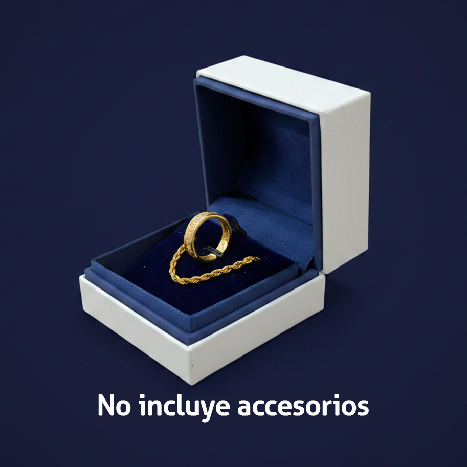 Estuche Premium Para Solitario Y Argolla Blanco N06