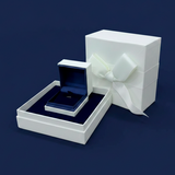 Estuche Premium Para Solitario Y Argolla Blanco N06
