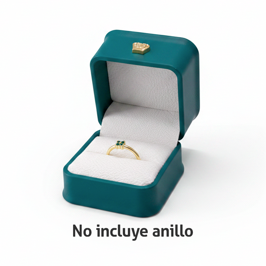 Estuche Verde corona Anillo N07