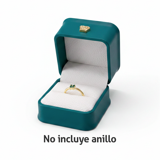 Estuche Verde corona Anillo N07