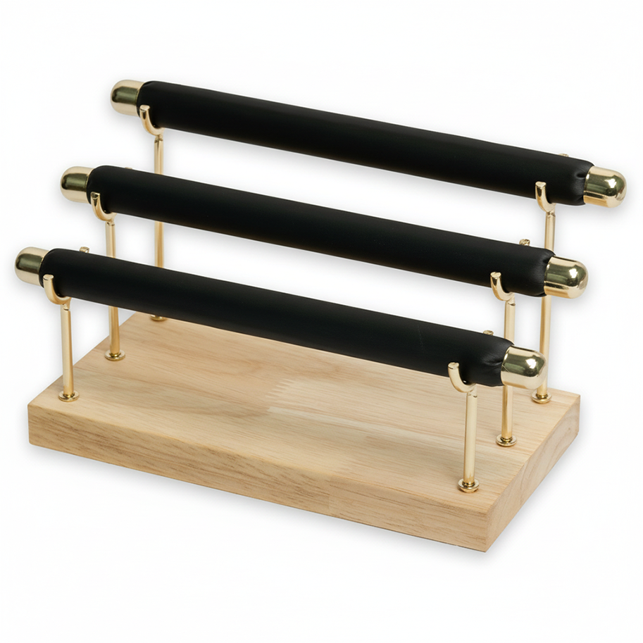 Exhibidor Para Anillos De 3 Niveles Negro