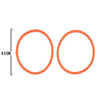 Oring Por Par Delgado Naranja