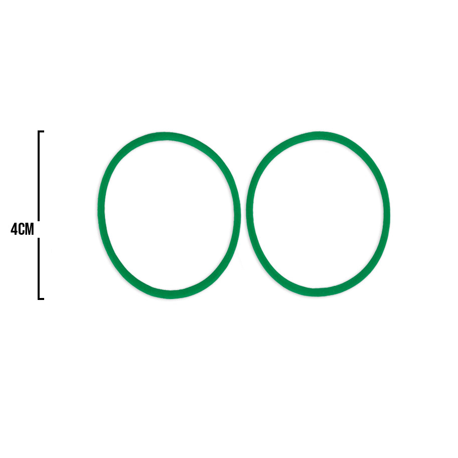 Oring Por Par Delgado Verde Neón