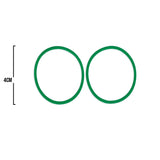Oring Por Par Delgado Verde Neón